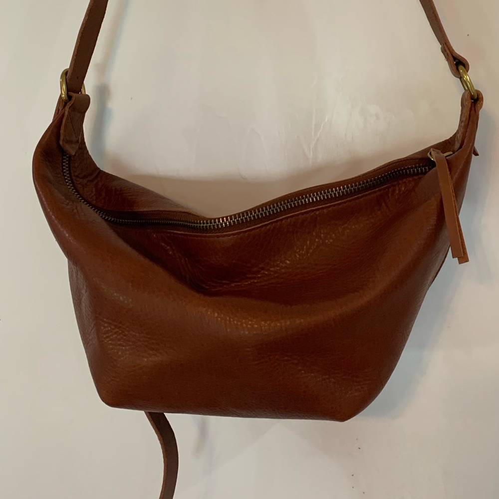 Madewell Leather Sling Bag English Saddle